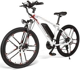 Samebike  SAMEBIKE Bicicletta elettrica da uomo 26 pollici con batteria rimovibile 48 V e Shimano 21 velocità (Wit)
