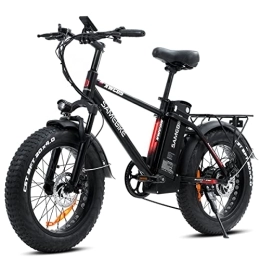 Samebike Bici elettriches SAMEBIKE bicicletta elettrica per adulti con batteria staccabile 48V 13AH mountain bike elettrica 20x4.0 bicicletta elettrica per pneumatici grassi Shimano 7 velocità