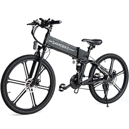 Samebike Bici elettriches SAMEBIKE LO26-II bicicletta elettrica per adulti 48V 10.4AH Ebike 26 pollici pieghevole bici elettriche da montagna con SHIMANO 21 velocità Display LCD a colori nero