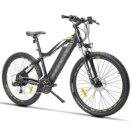 N\P Bici elettriches SAWOO 27.5" Mountain Bike elettrica 13ah Freno a disco a batteria rimovibile, Shimano 21 velocità, bici da spiaggia elettrica per adulti