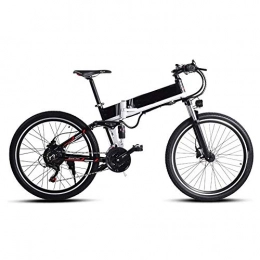 Syxfckc Pieghevoli elettrici Biciclette elettriche Biciclette for Adulti 26 Pollici, con Il Sedile Posteriore batterie di Litio-Ione 48V 500W e la velocità del Motore 21