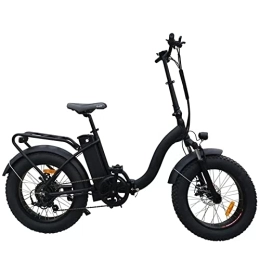 TABKER Bici elettriches TABKER Bici elettrica Folding Electric Bike Fat Tyre Ebike For Adults Step Through Bicycle With Battery (Color : Schwarz)