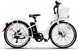 The One Bici elettriches the one Bicicletta Elettrica City Bike a Pedalata Assistita 26" 250W Light Bianca Unisex Adulto, White