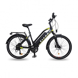 URBANBIKER Bici elettriches URBANBIKER Bicicletta elettrica VIENA (Gialla), 840 Wh (48V e 17, 5Ah) Batteria Samsung ioni di Litio, Motore 350W, 26 Pollici, Taglia 45 Freno Idraulico Shimano