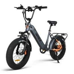 VAKOLE Bici elettriches VAKOLE E Bike elettrica da uomo, 20 pollici, con Smart App, batteria Samsung da 48 V, 15, 6 Ah, portata fino a 110 km, freni idraulici