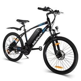 VARUN Bici elettriches VARUN E-Bike 24" / 26" / 27, 5" E-Mountain Bike con rimovibile batteria 250W e Shimano a 21 marce, bicicletta elettrica conforme allo StVZO, resistenza 55-100 km