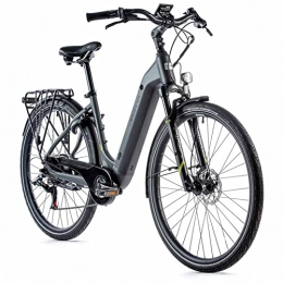 Leader Fox Bici elettriches Velo - Motore elettrico per bicicletta City Leader Fox 28" Nara 2021 unisex, per adulti, 250 W, 36 V, batteria 14a, colore: grigio opaco e verde 7 V (20 - 52 cm, taglia L, per adulti da 188 a 185 cm)