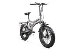 VOZCVOX Bici elettriches VOZCVOX Bicicletta elettrica, 500W, Batteria al Litio da 48V 12.8Ah, Telaio in Lega di Alluminio, Argento