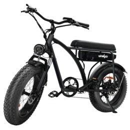 Windgoo Bici elettriches WINDGOO Bici Elettrica, 20"×4.0" con Pneumatici Grassi per Tutto Terreno Bicicletta Elettrica, 7 Velocità 48V 12.5Ah E-bike Fino a 25KM / H e 70KM di Autonomia (F5)