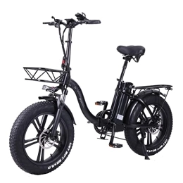 CMACEWHEEL Bici elettriches Y20-NEW Mountain Bike con ruote integrate Bici elettrica a 7 velocità Freno a doppio disco pieghevole Ebike da 20 pollici (17Ah +Borsa)