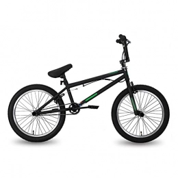 QILIYING BMX QILIYING Cruiser Bike 5 colori 20 '' BMX Bike Freestyle acciaio bicicletta doppia pinza freno Mostra bici acrobatica acrobatica bici (colore : HIFR2002bk, Dimensioni: 20 ")