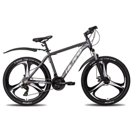 LANAZU Mountain Bike LANAZU Bicicletta da 26 pollici a 21 velocità in lega di alluminio con forcella ammortizzata per bicicletta con freno a doppio disco per mountain bike e parafanghi