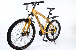 MYTNN Mountain Bike MYTNN - Bicicletta mountain bike con telaio in alluminio da 26", cambio Shimano a 21 marce, blocco su forcelle a molla, bicicletta con freni a disco, con parafanghi, Orange