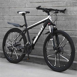 WJSW Mountain Bike WJSW Mountain Bike da smorzamento, Bici da Strada City - Dual Suspension MTB da Uomo (Colore: Bianco Nero, Dimensioni: 30 velocità)
