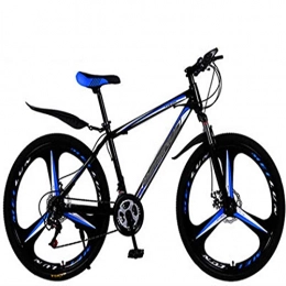 WXXMZY Mountain Bike WXXMZY Biciclette Ibride da Uomo E da Donna, 21 Velocità-30 velocità, Ruote da 24 Pollici, Biciclette A Doppio Disco, più Colori (Color : Black Blue, Size : 24 Inches)