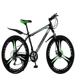 WXXMZY Mountain Bike WXXMZY Biciclette Ibride da Uomo E da Donna, 21 Velocità-30 velocità, Ruote da 24 Pollici, Biciclette A Doppio Disco, più Colori (Color : Black Green, Size : 24 Inches)
