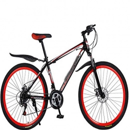 WXXMZY Mountain Bike WXXMZY Biciclette in Lega di Alluminio, Bici da Uomo E da Donna in Fibra di Carbonio, Freni A Doppio Disco, Mountain Bike Integrate Ultraleggere (Color : Black Red, Size : 24 Inches)