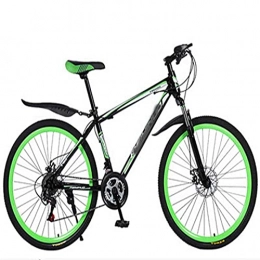 WXXMZY Mountain Bike WXXMZY Biciclette in Lega di Alluminio, Bici da Uomo E da Donna in Fibra di Carbonio, Freni A Doppio Disco, Mountain Bike Integrate Ultraleggere (Color : Dark Green, Size : 24 Inches)