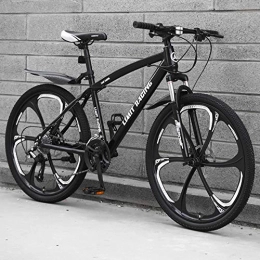 GC&& Bicicleta Bicicleta De Montaña Alto-Acero Al Carbono MTB Ligero 27 Velocidad Velocidad Variable Freno De Disco Doble Rueda 6cutter 26 Pulgadas Bicicleta De Carretera Velocidad E-27 24 Pulgadas