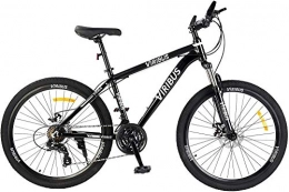 SYCY Bicicleta Bicicleta de montaña para adultos con desviador de rueda de 26 pulgadas Bicicleta de marco de aluminio resistente y ligera con frenos de disco doble Suspensión delantera-Oscuro_26 " / 24 velocidades
