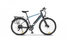 Argento Bicicleta Argento Alpha - Bicicleta eléctrica de Ciudad para Hombre, Gris y Azul, Talla única