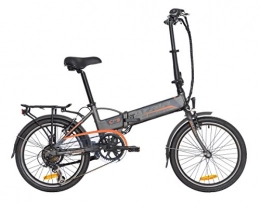 Atala Bicicleta Atala Vélo électrique Pliant e-Folding, 6 Vitesses, Couleur Antracite-Arancione Mat