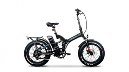 Argento Bicicleta Bicicleta eléctrica Bimax Ruedas Fat Plegable, Full Suspension, Unisex Adulto, Azul, 44