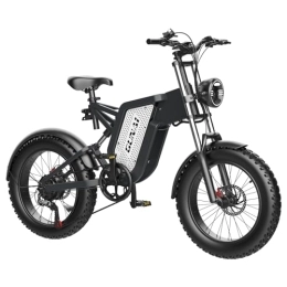 GUNAI  GUNAI MX25 Bicicleta Electrica para Adulto 20inch Fat Tire Bicicleta de Montaña con Suspension Completa con Bateria 48V 25AH