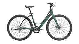 milanobike Bicicleta milanobike AGAPE City Bike eléctrica ligera e-Bike 3 velocidades con FRAMEBLOCK y FRAMBLOCK Care (S / M, Verde)