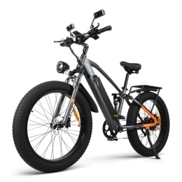 VAKOLE  VAKOLE CO26 Bicicleta eléctrica para Hombre y Mujer, 26" X4.0 ebike, con batería de Litio de 48 V y 16 Ah para un Largo Alcance de hasta 110 KM