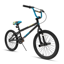ROCKSHARK BMX Hiland Bicicleta Infantil Bicicletas Freestyle 20 Pulgadas BMX Freestyle para Niños y Niñas Jóvenes Protector de Cadena Rueda Libre Negro…
