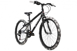 KS Cycling BMX KS Cycling Crusher Bicicleta Infantil, Altura, Color, Unisex niños, Negro-Blanco, 24 Zoll, 31 cm