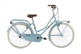 Bicicleta Holanda de mujer de Alpina con marco de acero, azul claro, Telaio 46 cm