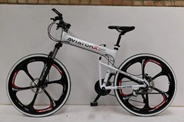 Aviator - Bicicleta de montaña Plegable de 66 cm, Freno de Disco y Rueda de magnesio con radios