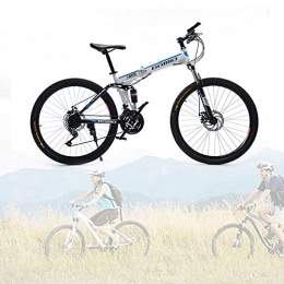 FEIFEI Bicicleta Bicicleta Plegable para Adultos, 24 26 pulgadas Bike Sport Adventure, Bicicletas de cross-country con doble amortiguación para hombres y mujeres / E / 27speed / 26inch