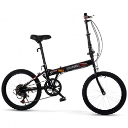 ADIOYF Plegables Bicicletas de ocio plegables para hombres y mujeres, adultos, estudiantes, ultraligeras y portátiles, de 16 pulgadas, 50, 8 cm, plegables, de velocidad variable, color negro, tamaño: 50, 8 cm
