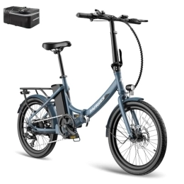 Fafrees  Fafrees F20 LIGHT Electric Bike, 20Inch Folding Electric Bicycle for Adults, 14.5Ah / 522Wh Removable Battery E-bike, Shimano 7 Speed, 250W Motor Electric City Bike (Blue)