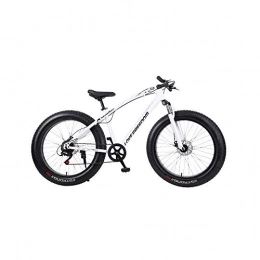 Chenbz Bike Chenbz Outdoor sports Fat Bike, 26 inch cross country mountain bike 7 speed beach snow mountain 4.0 big tires adult outdoor riding (Color : White)