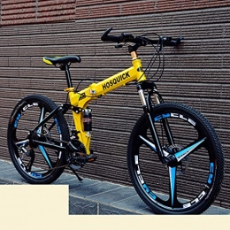 ASYKFJ Folding Bike ASYKFJ foldable bicycle Folding bicycle 20-inch 27-speed double shock-absorbing folding bicycle to go to work riding a lightweight cross-country mountain bike bicycle for male and female students