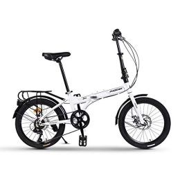Bike Bike Bike 20-inch Folding 7-speed Cycling Commuter Foldable Bicycle Variable Speed Portable Double Disc Brake Lightweight City Bicycles Adult Student Children White, Black, Orange, Red