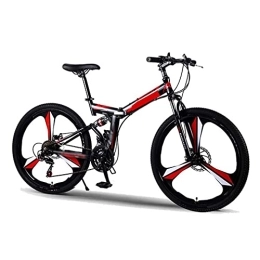 COUYY Folding Bike COUYY Bicycle Mountain Folding Bike Male and Female Student Double Shock Absorption Speed Speed 24 / 26" 21 Speed, 26inch21Speed