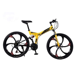 COUYY Bike COUYY Folding mountain bike aluminum alloy 21 / 24 / 27 speed 24 / 26 inch double disc brake bicycle mountain bike male and female off-road bicycle, 26inch, 24speed