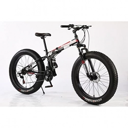 DERTHWER Folding Bike DERTHWER Mountain Bike Two-wheeled Shock-absorbing Mountain Bike, Folding Bike, Off-road Variable Speed Bicycle, Male And Female Student Youth Bicycle (Color : Black)