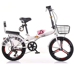 PASPRT Folding Bike PASPRT Folding Bicycle 20 / 22 Inch Variable Speed Work Student Adult Ultra-light Portable Bicycle (pink 22inch)