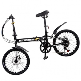 ZHANGOO Bike ZHANGOO Mountain Bicycle Folding Bike 20 Inch, Saddle Retractable Easy To Fold, Small Space Occupation, Ergonomic, Anti-skid Tires Bike
