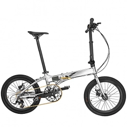 ZHANGOO Bike ZHANGOO Mountain Bike 20 Inches Bicycle White Folding Bike Anti-skid And Wear Resistant Tires, High Carbon Steel Frame And Comfortable Seat