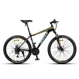  Mountain Bike 24 Inch Mountain Bike with High Carbon Steel Frame and Double Disc Brake, 24 Speed Mountain Bike with Suspension Fork, Mens / Womens Hardtail Mountain Bicycle for Adults