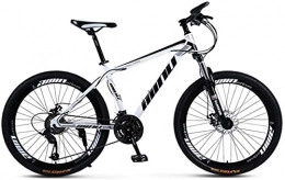 HUAQINEI Mountain Bike HUAQINEI Mountain Bikes, 26 inch male and female adult variable speed mountain bike racing spoke wheel bicycle Alloy frame with Disc Brakes (Color : White black, Size : 27 speed)