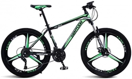 HUAQINEI Mountain Bike HUAQINEI Mountain Bikes, 26 inch mountain bike off-road variable speed racing light bicycle tri- Alloy frame with Disc Brakes (Color : Dark green, Size : 30 speed)