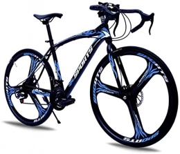 HUAQINEI Mountain Bike HUAQINEI Mountain Bikes, 26-inch road bike with variable speed and double disc brakes, one wheel for racing bicycles Alloy frame with Disc Brakes (Color : Black blue, Size : 21 speed)